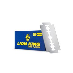 Професійні двосторонні леза для гоління Lion King Super Platinum 10 штук