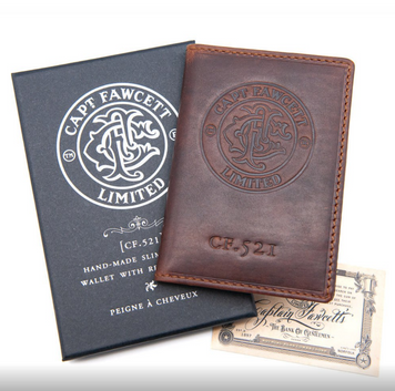 Кожаный кошелек для паспорта Captain Fawcett Leather Passport Wallet with RFID Lining