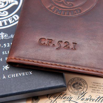 Шкіряний гаманець для паспорта Captain Fawcett Leather Passport Wallet with RFID Lining