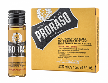 Масло для горячего ухода за бородой Proraso Hot Oil Beard Treatment Wood & Spice 4x17 мл