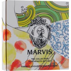 Подарунковий набір із зубними пастами Marvis TEA COLLECTION KITз трьох смаків - Цвітіння чаю, Англійський чай з бергамотом, Чай матча 3х25мл 3х25ml