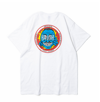 Футболка белая M BROSH &times; FUSTY WORKS S/S TEE FACE LOGO WHITE M