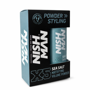 Пудра для создания объема матовая с морской солью Nishman X5 20g