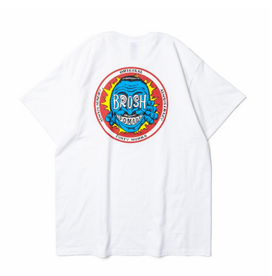 Футболка біла XL BROSH x FUSTY WORKS S/S TEE FACE LOGO WHITE XL