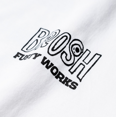 Футболка біла XL BROSH x FUSTY WORKS S/S TEE FACE LOGO WHITE XL