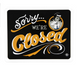 Металлическая табличка открыто/закрыто 20x25 см Suavecito Classic Open/Closed Metal Sign