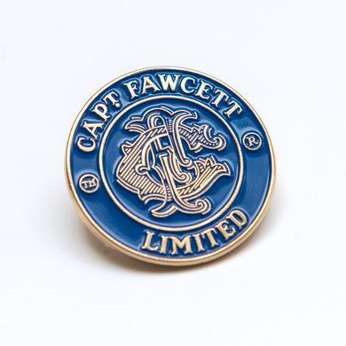 Емальований значок Captain Fawcett Blue Stove Badge for Sale